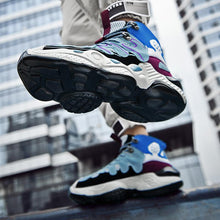 Load image into Gallery viewer, RENEGADE 'War Zone' X9X Sneakers - Off-White/Blue/Grape