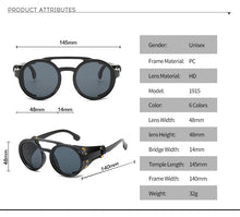 Load image into Gallery viewer, 1915 Retro Sunglasses w/ Leather Side Shields