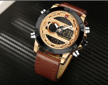 Load image into Gallery viewer, Luxury Analog/Digital Leather Sports Watch