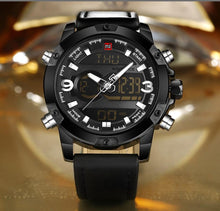 Load image into Gallery viewer, Luxury Analog/Digital Leather Sports Watch