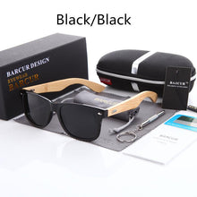 Load image into Gallery viewer, Retro Bamboo Wood Polarized Sunglasses