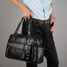 Load image into Gallery viewer, Luxury Leather Multipurpose Business Briefcase/Duffel Bag