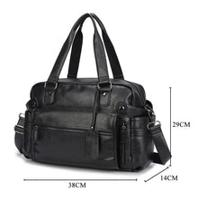 Load image into Gallery viewer, Luxury Leather Multipurpose Business Briefcase/Duffel Bag