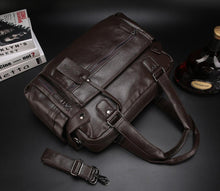 Load image into Gallery viewer, Luxury Leather Multipurpose Business Briefcase/Duffel Bag
