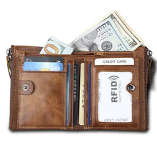 Load image into Gallery viewer, Genuine Leather Zipper Wallet - 5 Colors