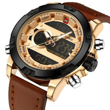 Load image into Gallery viewer, Luxury Analog/Digital Leather Sports Watch