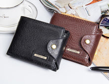 Load image into Gallery viewer, Leather Wallet with Zipper/Coin Pocket