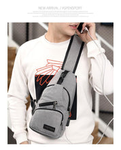 Load image into Gallery viewer, Casual Chest/Crossbody Bag with USB - 3 Colors