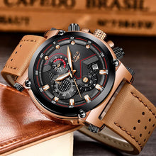 Load image into Gallery viewer, Luxury Leather Sports Chrono Watch