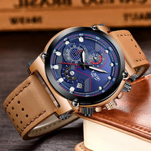 Load image into Gallery viewer, Luxury Leather Sports Chrono Watch