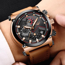 Load image into Gallery viewer, Luxury Leather Sports Chrono Watch
