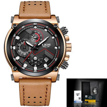 Load image into Gallery viewer, Luxury Leather Sports Chrono Watch