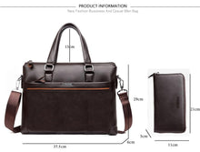 Load image into Gallery viewer, Premium Leather Modern Briefcase & Wallet - 2 Colors