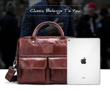 Load image into Gallery viewer, Premium Genuine Leather Briefcase