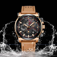 Load image into Gallery viewer, Luxury Leather Sports Chrono Watch
