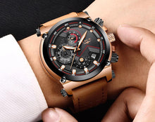 Load image into Gallery viewer, Luxury Leather Sports Chrono Watch