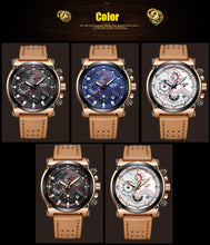 Load image into Gallery viewer, Luxury Leather Sports Chrono Watch