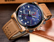 Load image into Gallery viewer, Luxury Leather Sports Chrono Watch