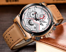 Load image into Gallery viewer, Luxury Leather Sports Chrono Watch