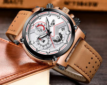 Load image into Gallery viewer, Luxury Leather Sports Chrono Watch