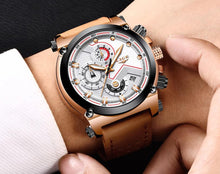 Load image into Gallery viewer, Luxury Leather Sports Chrono Watch