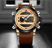 Load image into Gallery viewer, Luxury Analog/Digital Leather Sports Watch
