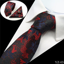 Load image into Gallery viewer, Premium Jacquard Silk Necktie/Pocket Square/Cufflinks Set - 10 Colors
