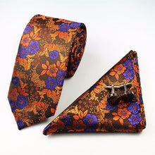 Load image into Gallery viewer, Premium Jacquard Silk Necktie/Pocket Square/Cufflinks Set - 10 Colors
