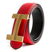 Load image into Gallery viewer, Luxury Solid Brass H Buckle Leather Belt
