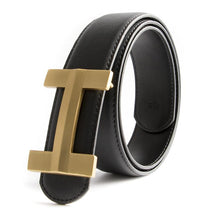 Load image into Gallery viewer, Luxury Solid Brass H Buckle Leather Belt

