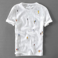 Load image into Gallery viewer, Luxury Linen Embroidered T-Shirt
