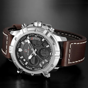Classic Sports Analog Leather Watch