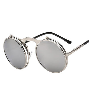 1842 Vintage Flip Up Round Sunglasses