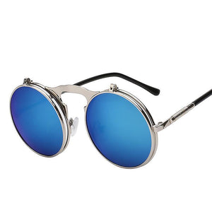 1842 Vintage Flip Up Round Sunglasses