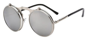 1842 Vintage Flip Up Round Sunglasses