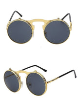Load image into Gallery viewer, 1842 Vintage Flip Up Round Sunglasses
