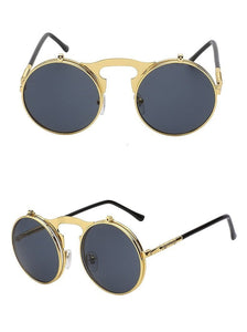 1842 Vintage Flip Up Round Sunglasses