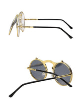 Load image into Gallery viewer, 1842 Vintage Flip Up Round Sunglasses

