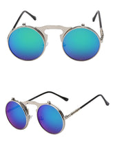 Load image into Gallery viewer, 1842 Vintage Flip Up Round Sunglasses
