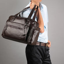 Load image into Gallery viewer, Luxury Leather Multipurpose Business Briefcase/Duffel Bag

