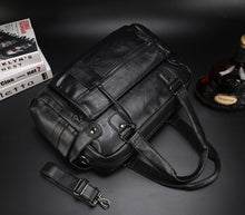 Load image into Gallery viewer, Luxury Leather Multipurpose Business Briefcase/Duffel Bag
