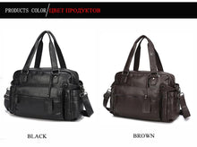 Load image into Gallery viewer, Luxury Leather Multipurpose Business Briefcase/Duffel Bag
