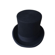 Load image into Gallery viewer, Traditional Black Top Hat

