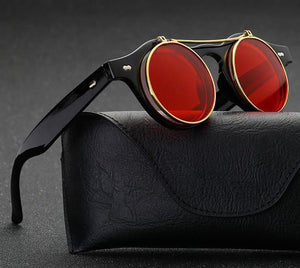1912 Vintage Round Flip Up Sunglasses