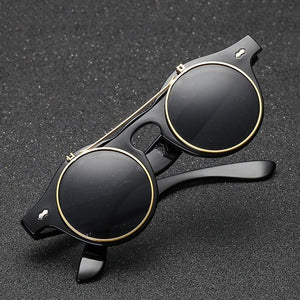 1912 Vintage Round Flip Up Sunglasses