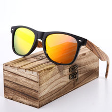 Load image into Gallery viewer, Vintage Zebra Wood Wayfarer Sunglasses
