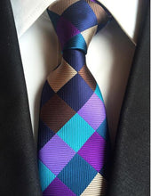 Load image into Gallery viewer, Classic Plaid Silk Neck Tie - 20 Colors
