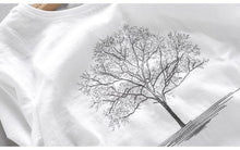 Load image into Gallery viewer, Luxury Linen Embroidered Tree T-Shirt
