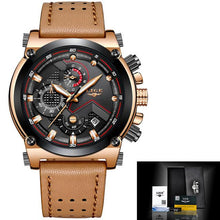 Load image into Gallery viewer, Luxury Leather Sports Chrono Watch
