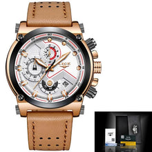 Load image into Gallery viewer, Luxury Leather Sports Chrono Watch
